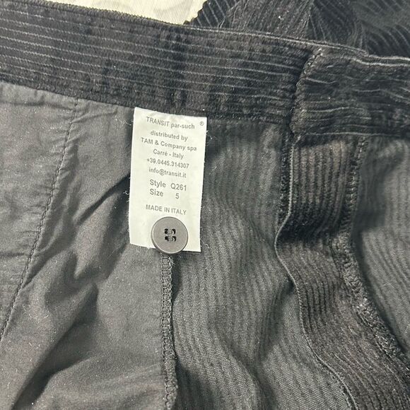 TRANSIT PAR SUCH women’s Tapered Trouser PANTS in black corduroy - Picture 5 of 12